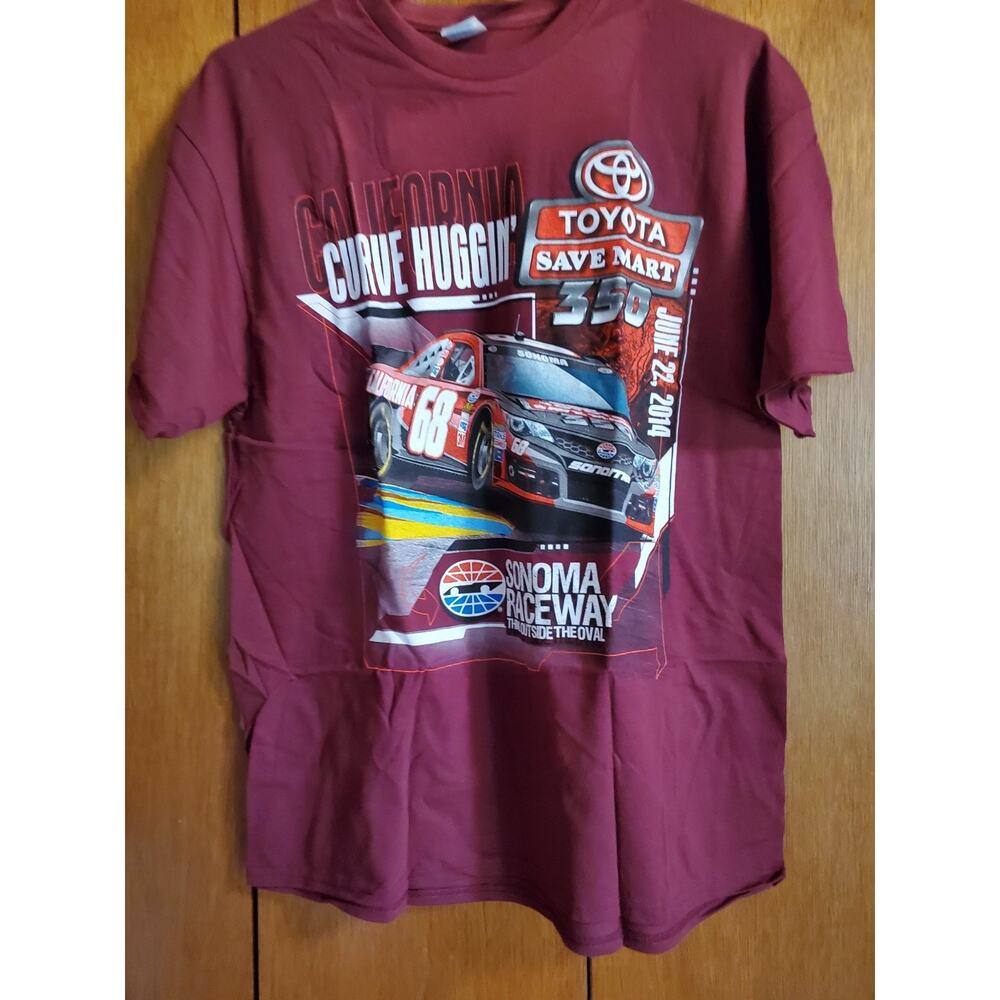 Sonoma Raceway Auto Racing Tee Shirt - Size XL Maroon - New in Bag
